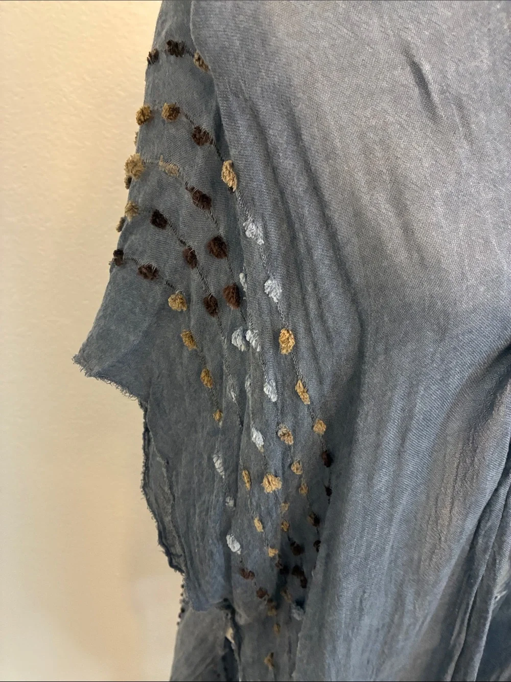 Lightweight Slate Blue Open-Front Wrap - Unbranded